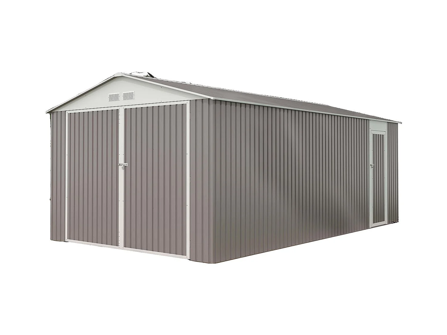 Garage métal "Nevada" avec porte battante - 18,56 m²