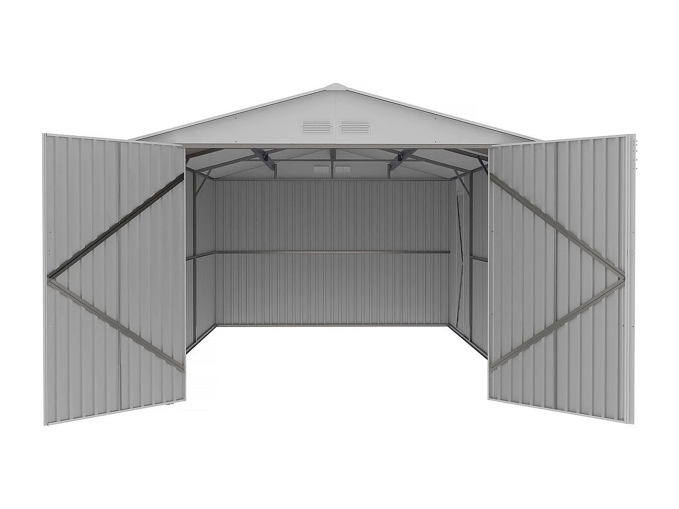 Garage métal "Nevada" avec porte battante - 18,56 m²