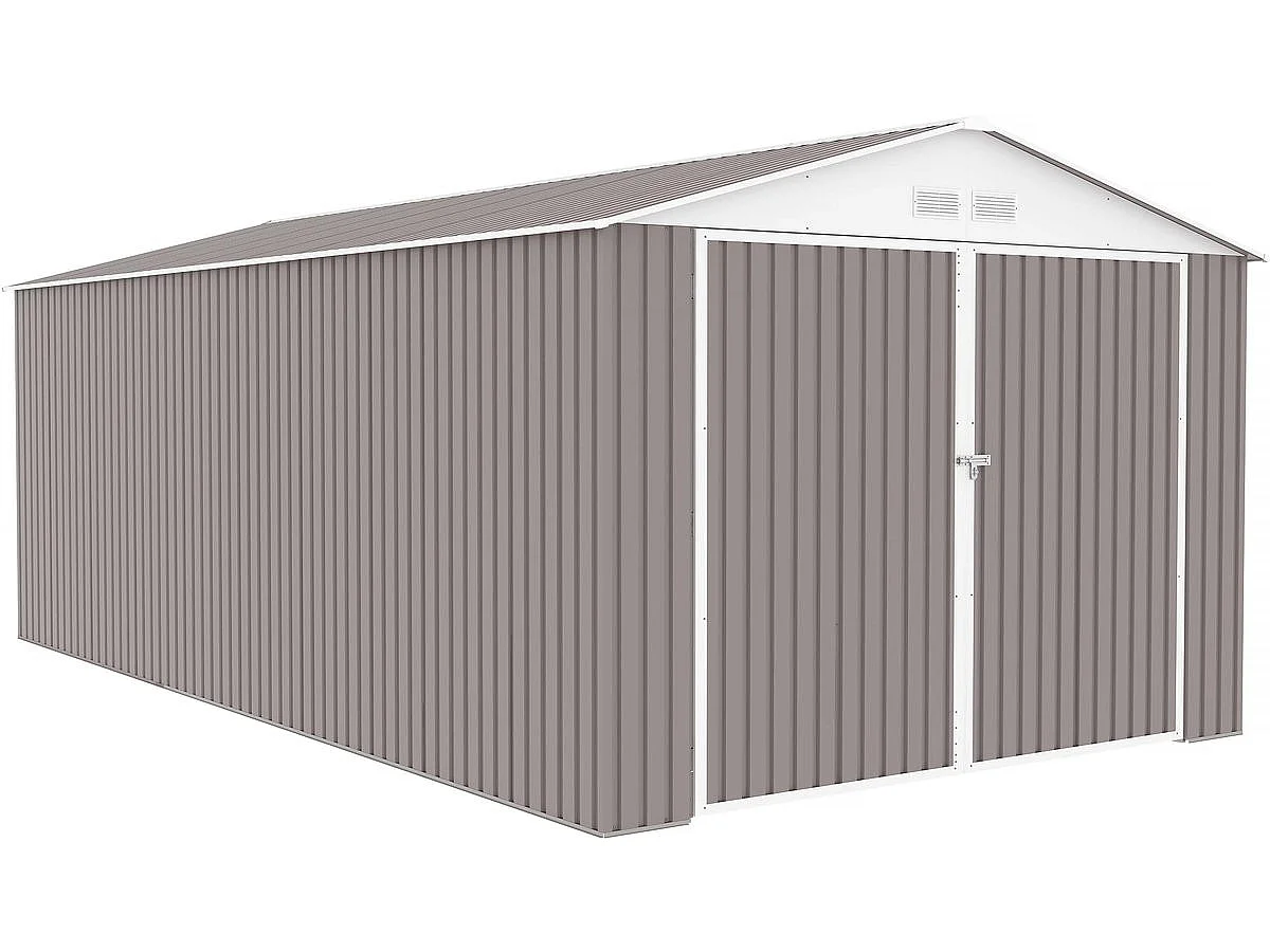 Garage in metallo NEVADA con porta battente - 18,56 m²