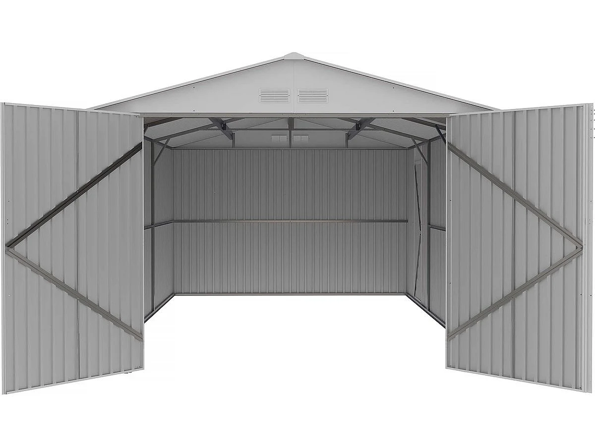 Garage in metallo NEVADA con porta battente - 18,56 m²
