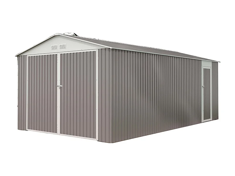 Garage in metallo NEVADA con porta battente - 18,56 m²