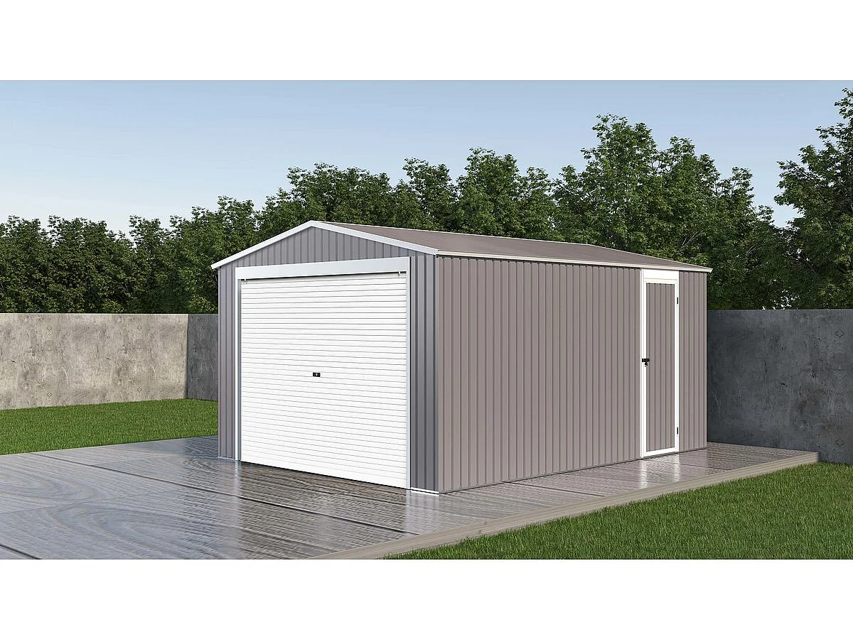 Garagem de metal "Nevada" com porta de batente 15.61 m²