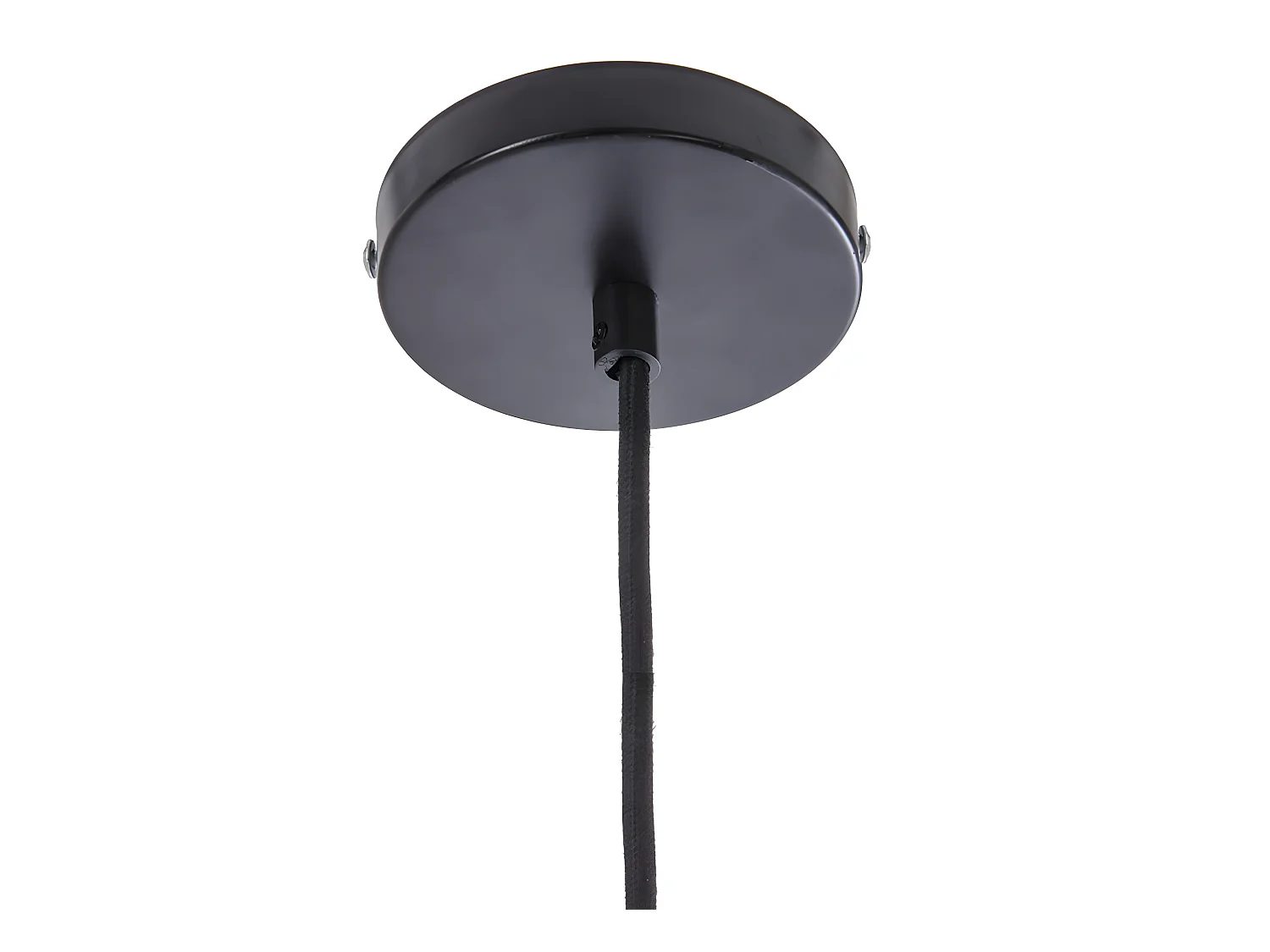 Suspension luminaire en bambou et fer multicolore - diamètre 45 x hauteur 35 cm