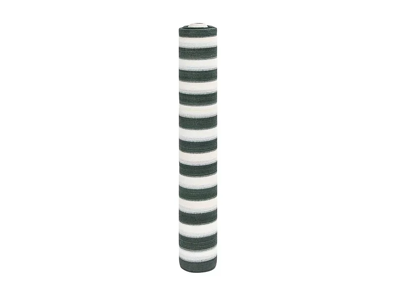 Filet brise-vue vert et blanc 2x10 m PEHD 150 g-m²