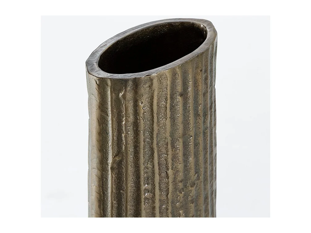 Vase décoratif en aluminium doré antique TIKAL – H 122cm