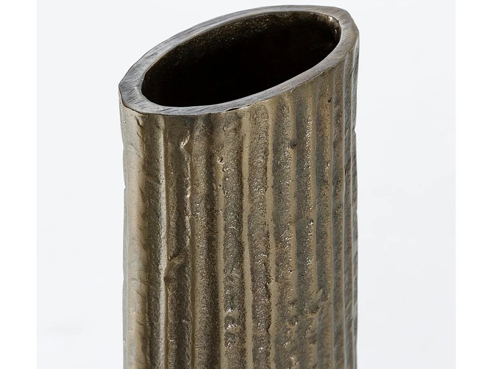 Vase décoratif en aluminium doré antique TIKAL – H 122cm