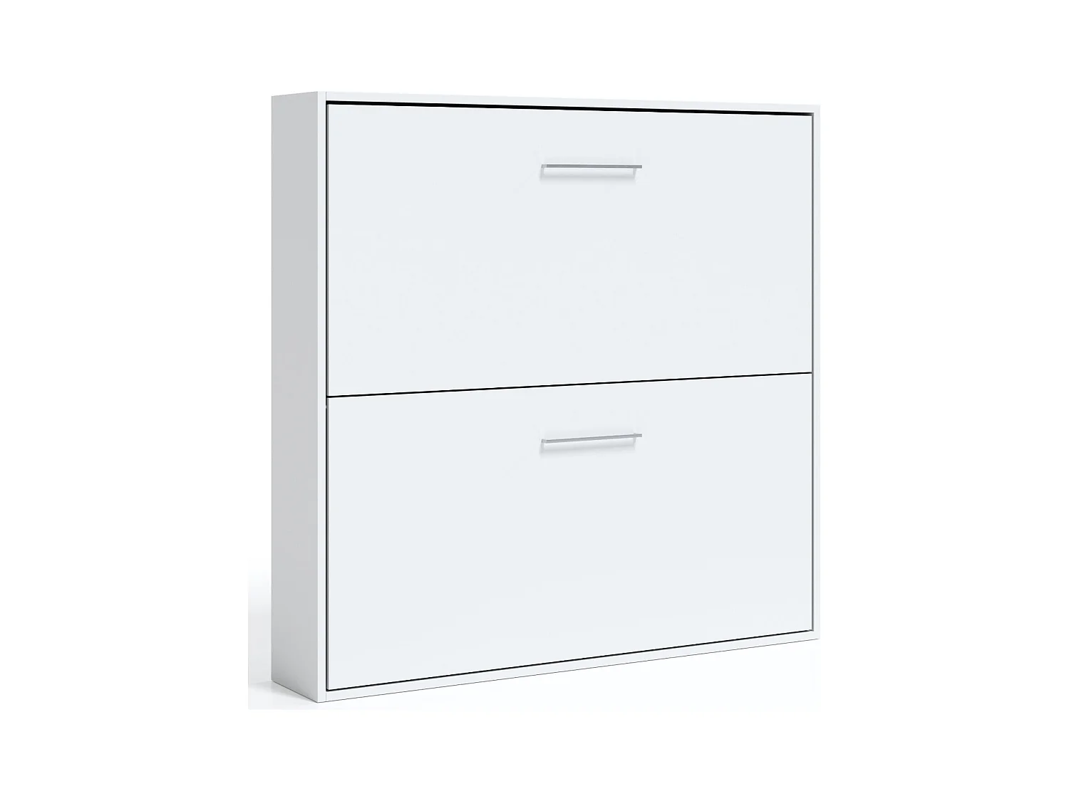 Lit escamotable superposé Sophia-80x180-Encadrement Chêne blanc-Façade Chêne blanc