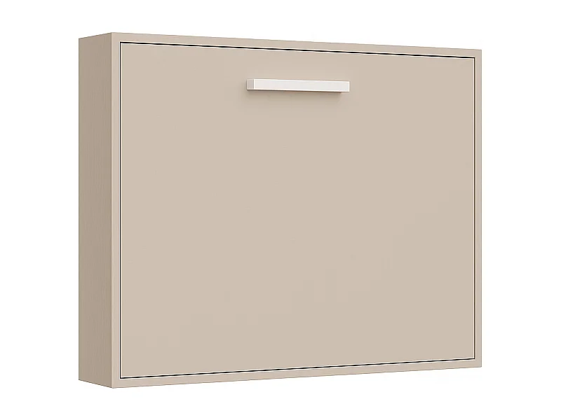 Cama abatible horizontal 140x190 Optima-Ropa de cama 140x200 cm-Encofrado Visón 3D-Frente Visón 3D