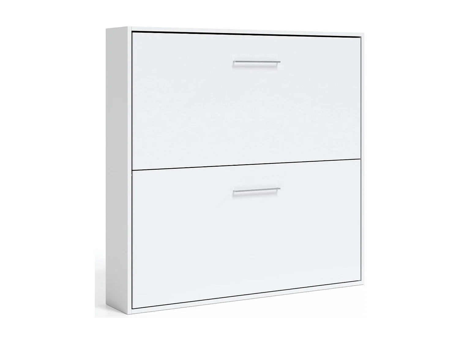 Lit escamotable superposé SOPHIA-80x200-Cadre Blanc-Façade Blanche