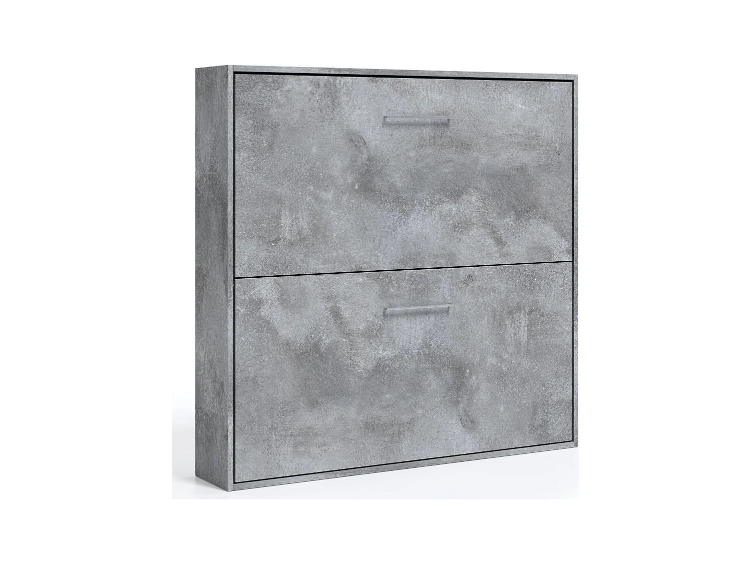 Litera escamoteable Sophia Gama alta-Ropa de cama 90x200 cm-Encofrado Gris cemento-Frente Gris cemento