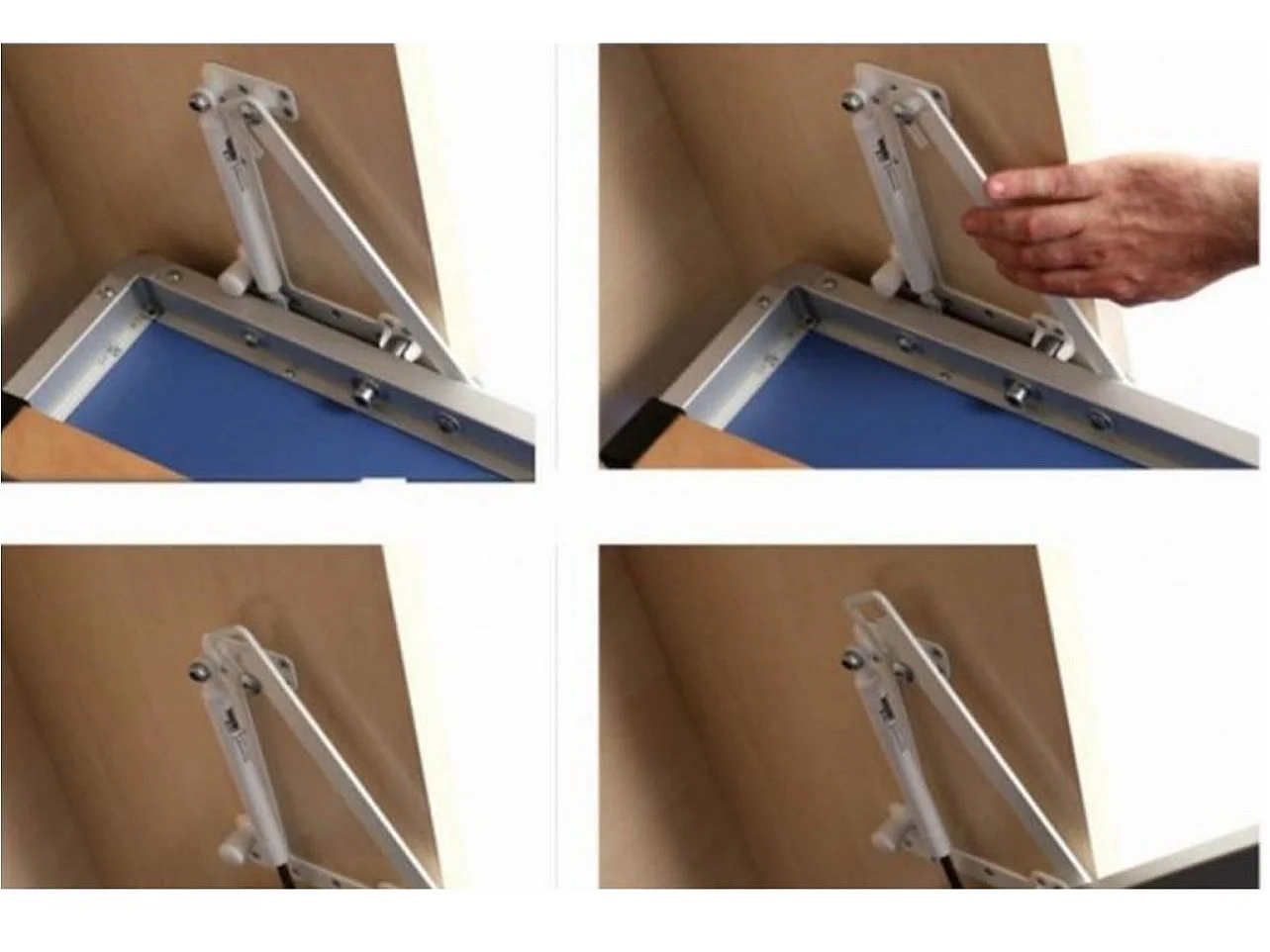 Lit escamotable horizontal OPTIMA-140x200-Cadre Noyer-Façade Noyer