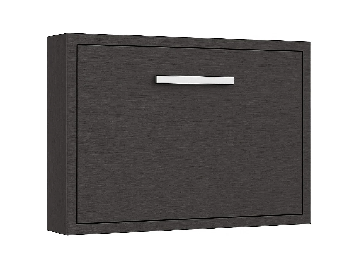 Lit escamotable horizontal OPTIMA-120x180-Cadre Anthracite-Façade Anthracite