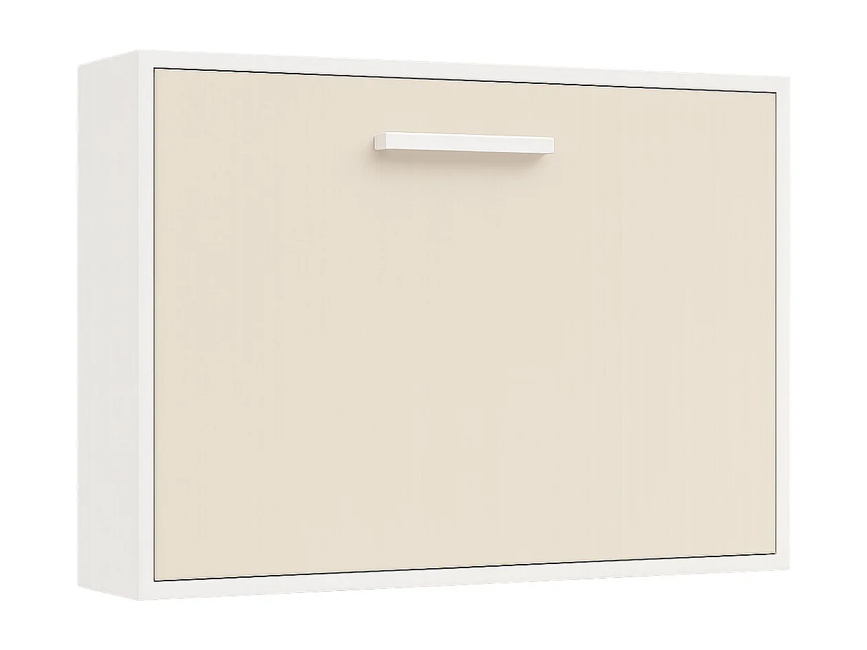 Cama abatible horizontal 140x190 Optima-Ropa de cama -Encofrado Visón 3D-Frente Visón 3D