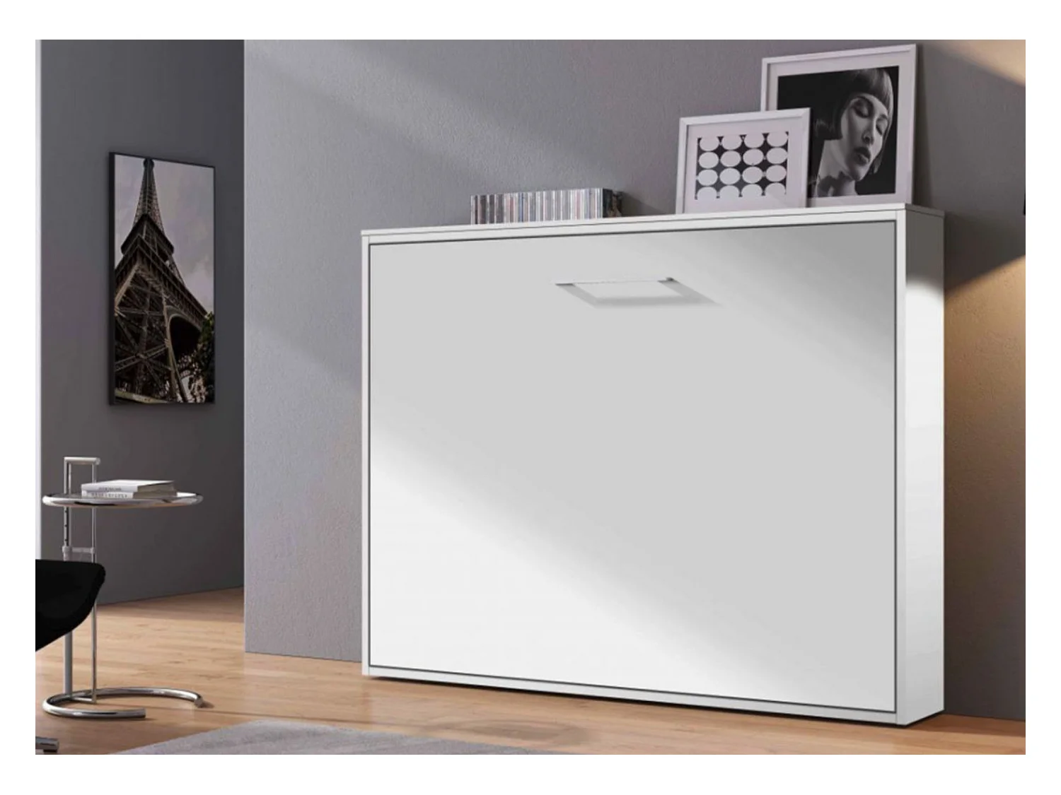 Klika horizontaal opklapbed 90x190-Zonder matras-Bekisting Koolstof-Facade Koolstof