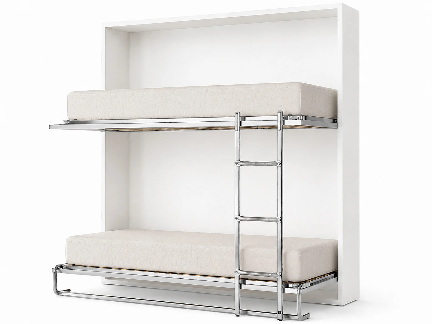 Lit escamotable superposé SOPHIA-90x190-Cadre Carbone-Façade Carbone