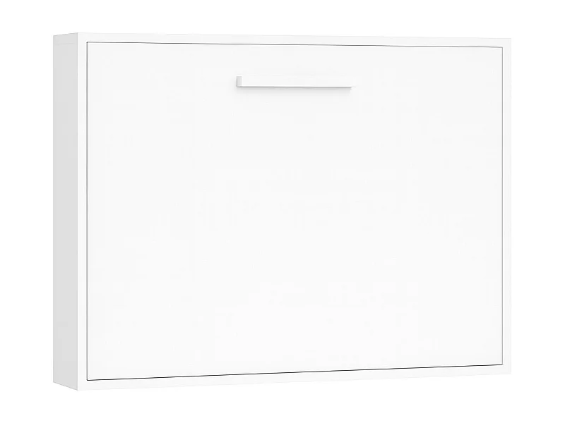 Horizontaal opklapbed 140x190 Optima-Zonder matras-Slapen 160x200cm-Bekisting Wit-Facade Wit