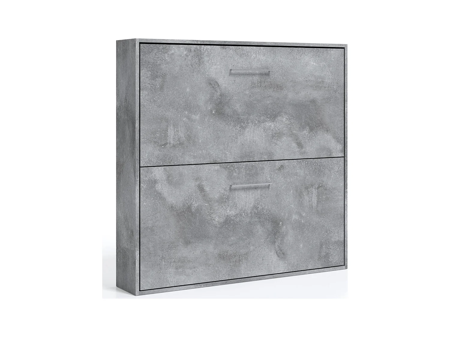 Uitschuifbaar stapelbed Sophia High-end-2 matrassen-Slapen 80x200cm-Bekisting Cementgrijs-Facade Cementgrijs