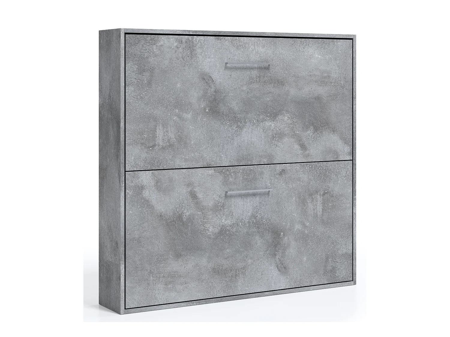 Lit escamotable superposé Sophia-2 matelas-90x180-Encadrement Taupe-Façade Taupe