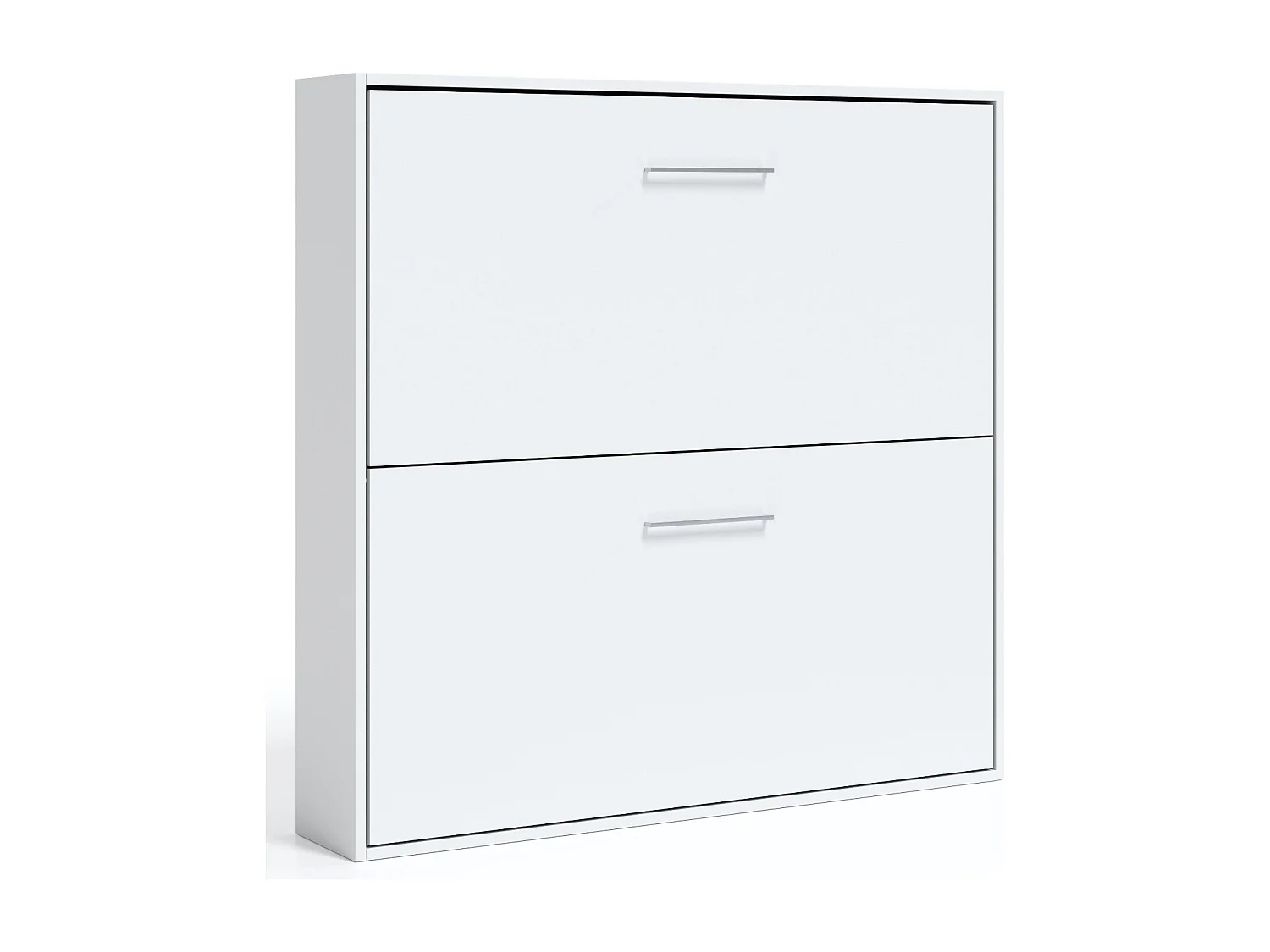 Lit escamotable superposé SOPHIA-2 matelas 80x190-80x190-Cadre Blanc-Façade Blanche