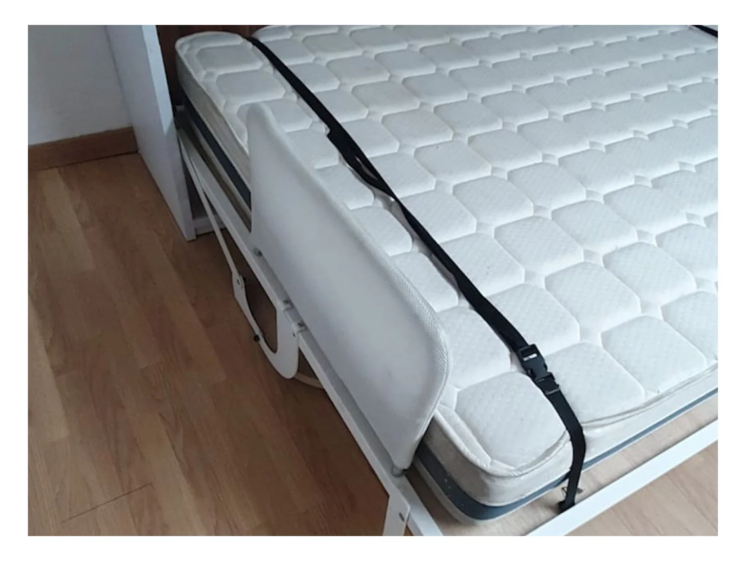 Lit escamotable horizontal avec canapé VETAL-160x200-Canapé Vert pistache-Structure Noyer