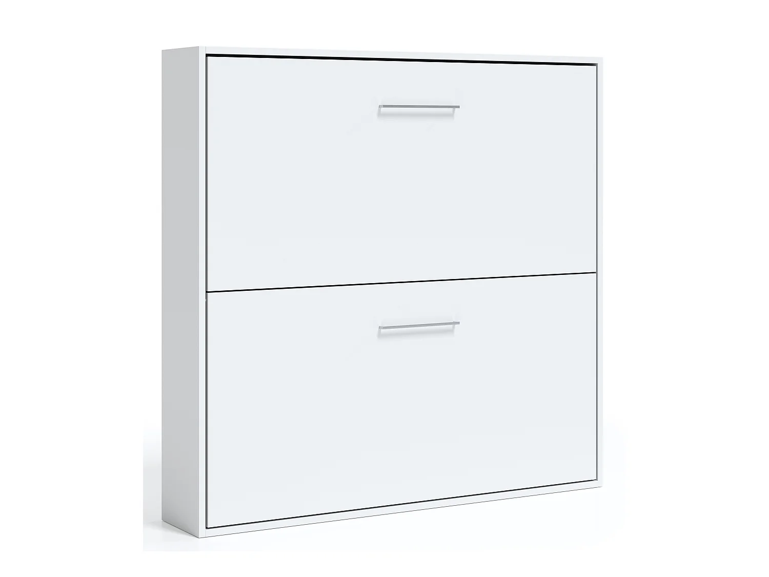 Lit escamotable superposé Sophia-2 matelas-80x190-Encadrement Noyer-Façade Noyer