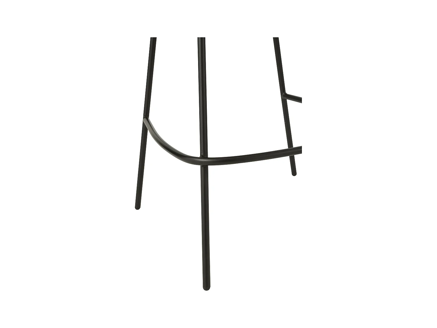 Juego de 2 taburetes de bar BOBBY de tela con estructura de metal negro – Altura del asiento 76 cm-Color Terracota