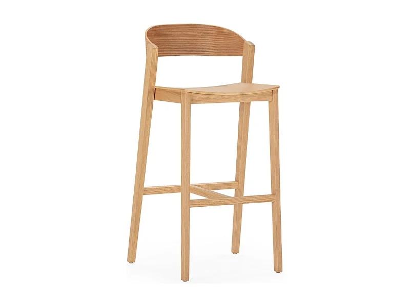 Tabouret en bois de chêne naturel MASKA – Hauteur d'assise 75cm