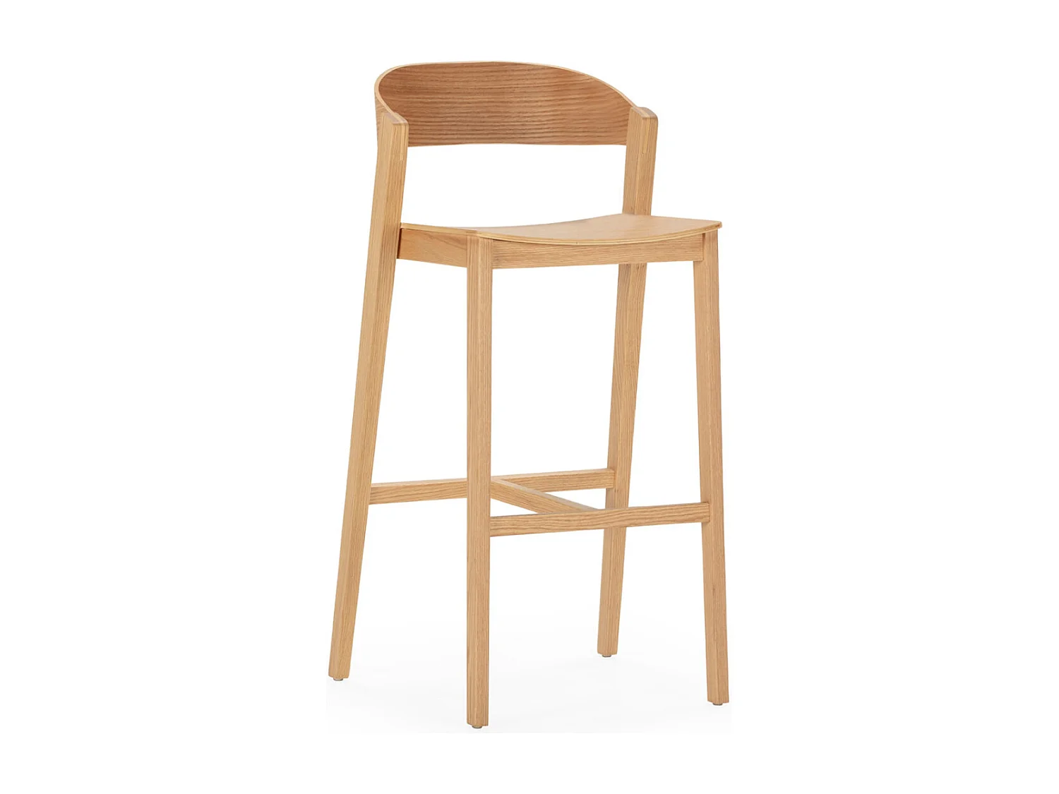 Tabouret en bois de chêne naturel MASKA – Hauteur d'assise 75cm