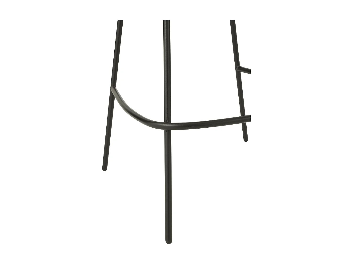 Juego de 2 taburetes de bar BOBBY de tela con estructura de metal negro – Altura del asiento 76 cm-Color Rosa
