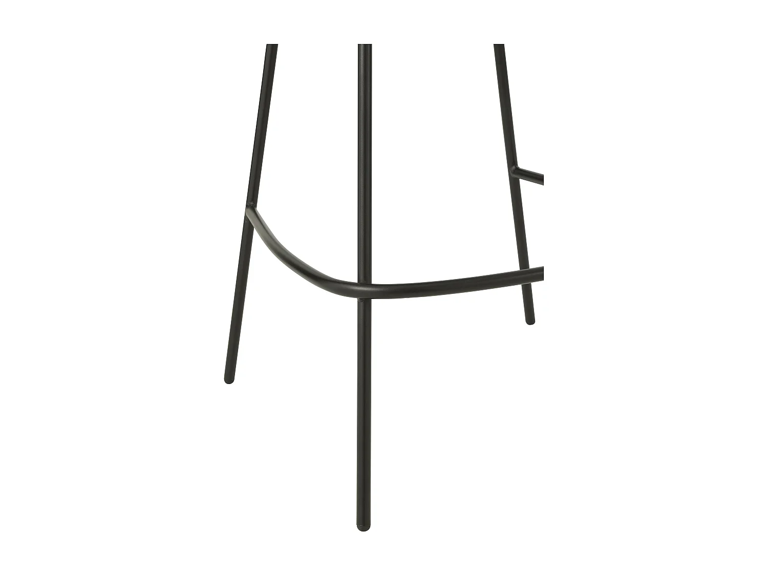 Juego de 2 taburetes de bar BOBBY de tela con estructura de metal negro – Altura del asiento 76 cm-Color Gris