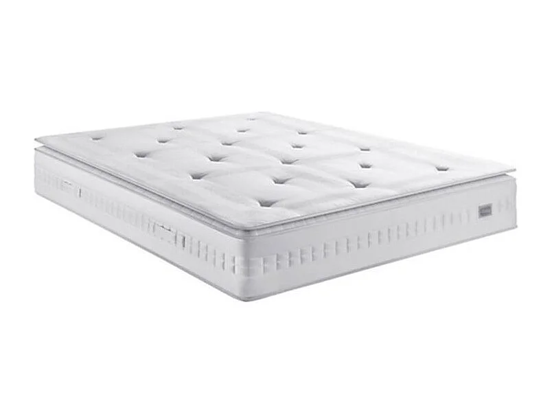 Lit escamotable horizontal OPTIMA-Avec matelas-90x190-Cadre Blanc-Façade Anthracite