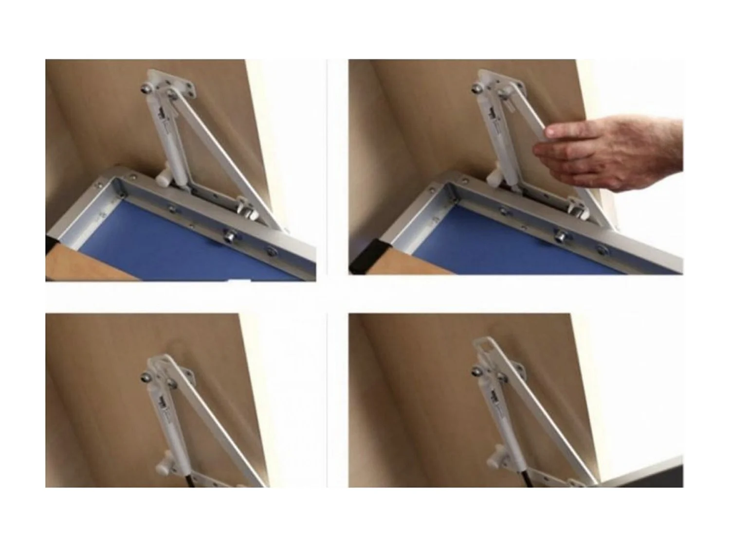 Lit escamotable horizontal superposé 90x180 STUDIO-2 matelas-Cadre Blanc-Façade Vison