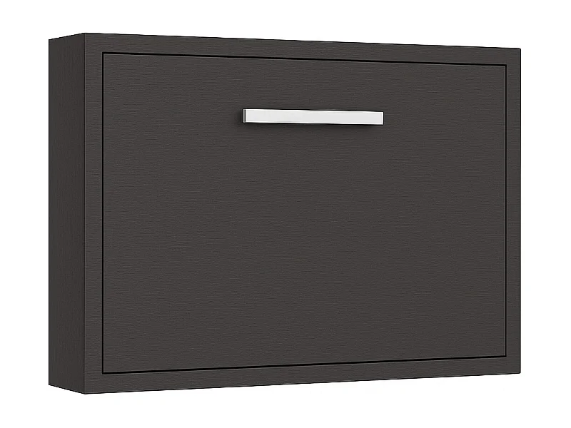 Lit escamotable horizontal OPTIMA-160x200-Cadre Anthracite-Façade Anthracite