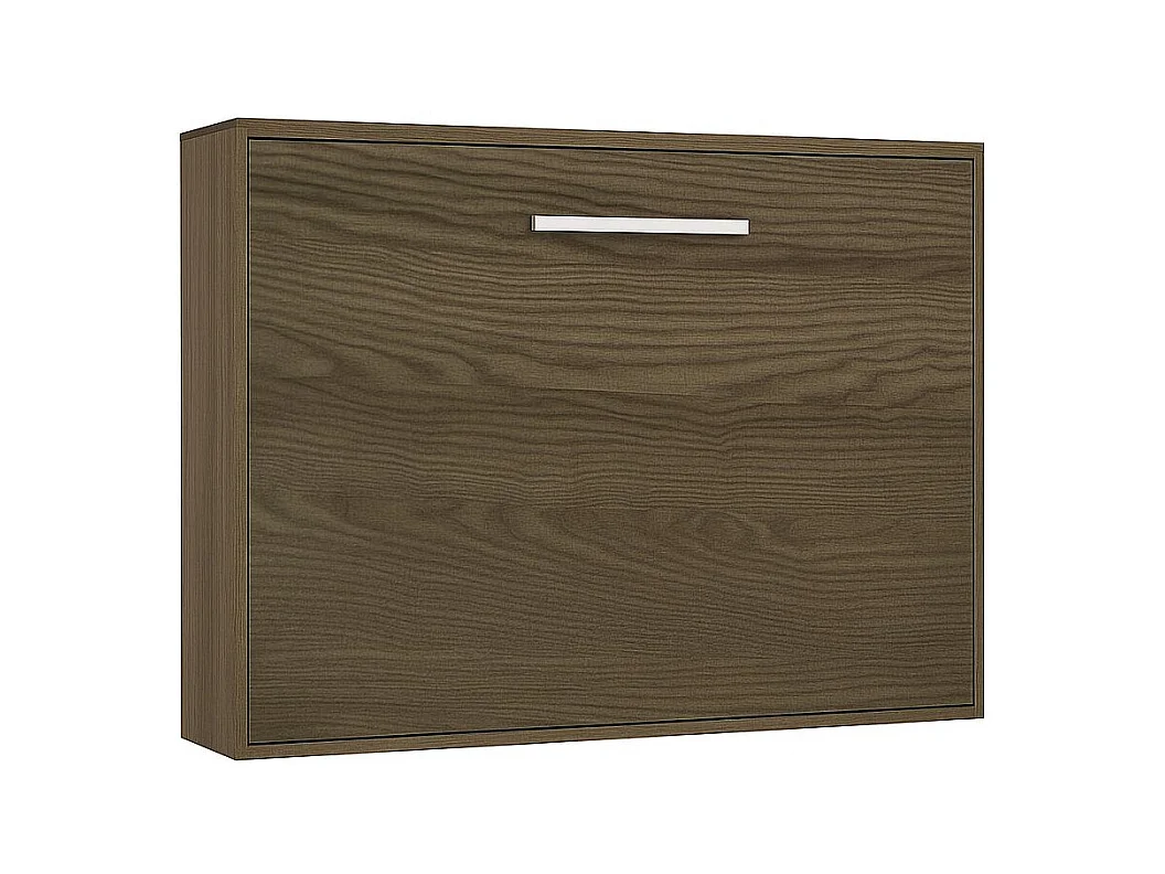 Lit escamotable horizontal OPTIMA-80x180-Cadre Frêne-Façade Frêne