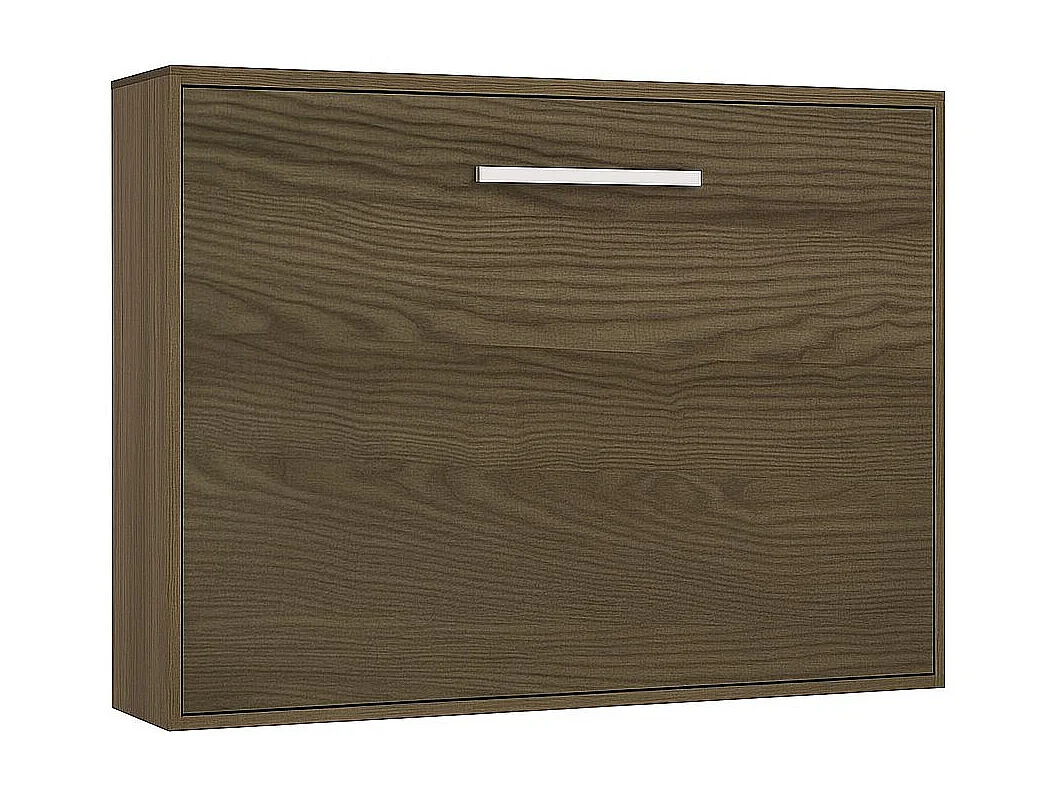 Lit escamotable horizontal OPTIMA-80x180-Cadre Frêne-Façade Frêne