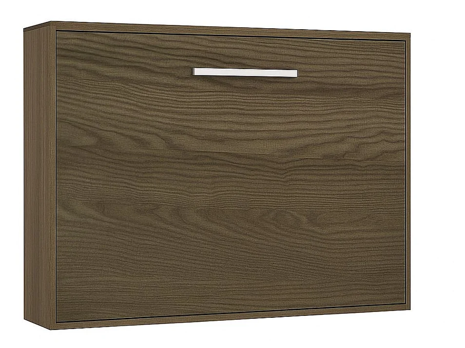 Lit escamotable horizontal OPTIMA-80x180-Cadre Frêne-Façade Frêne
