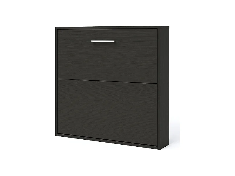 Lit escamotable horizontal 140x190 KLIKA-Encadrement Anthracite-Façade Anthracite