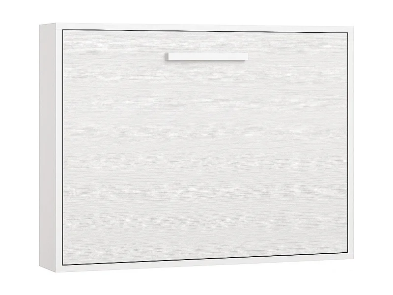 Lit escamotable horizontal OPTIMA-140x190-Cadre Chêne gris-Façade Chêne gris