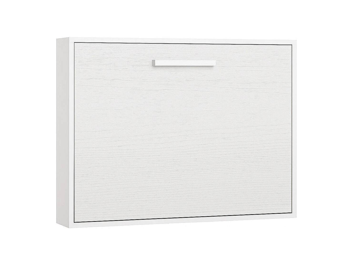 Lit escamotable horizontal OPTIMA-140x190-Cadre Chêne gris-Façade Chêne gris