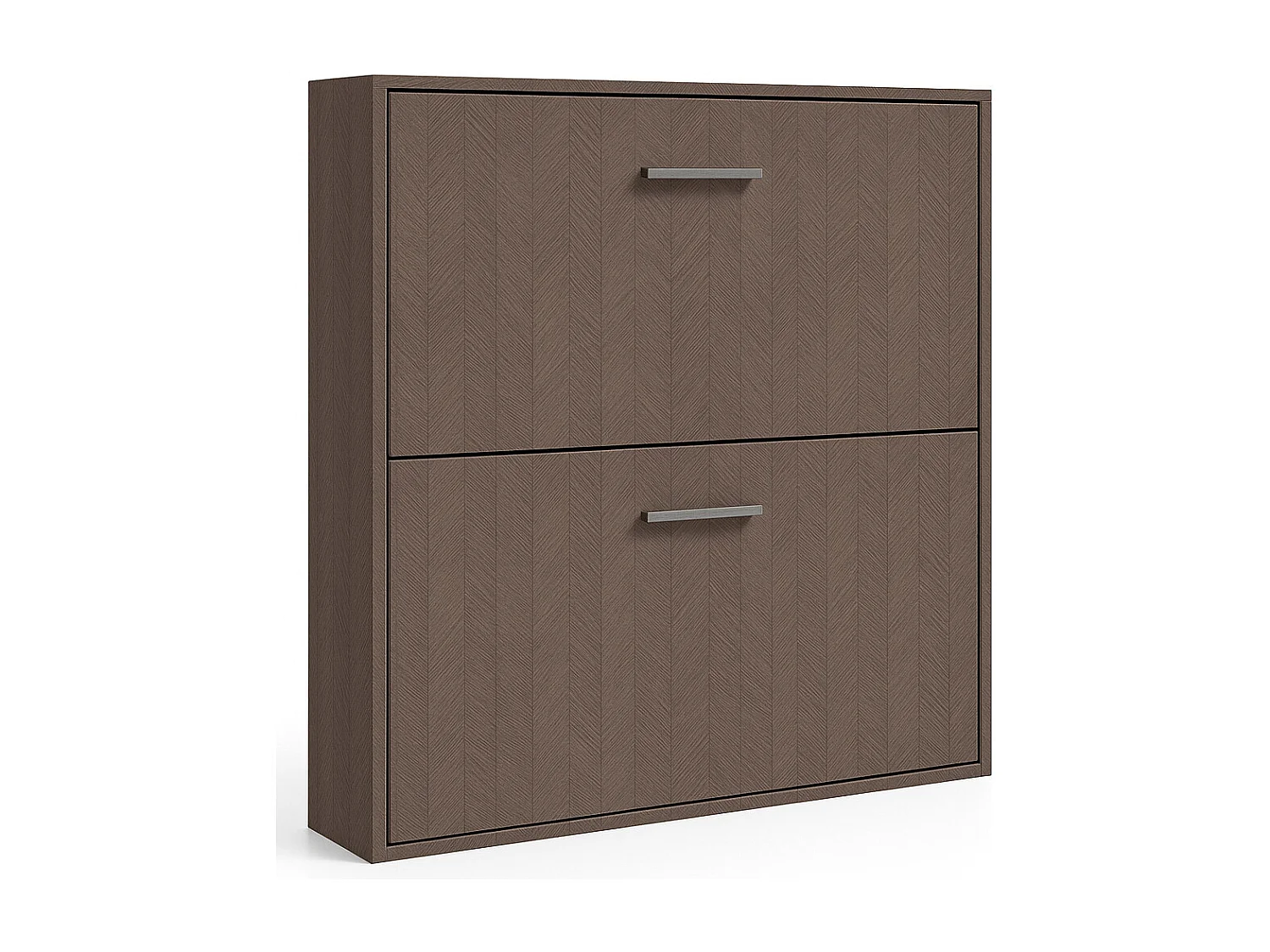 Lit escamotable superposé SOPHIA-90x180-Cadre Marron taupe-Façade Marron taupe