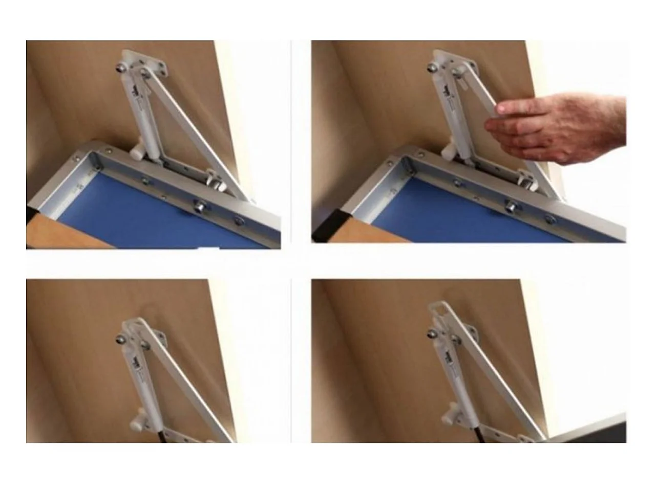 Lit escamotable horizontal OPTIMA-90x200-Cadre Taupe-Façade Blanche