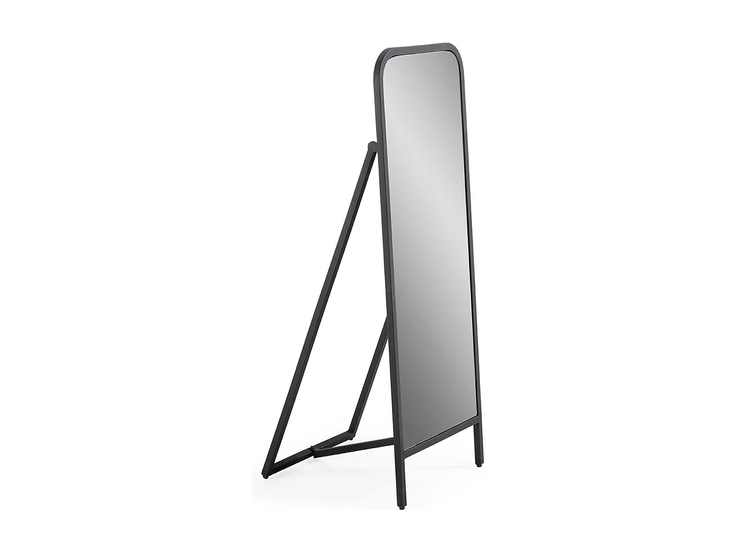 Miroir sur pied en métal noir OKELA– 122cm