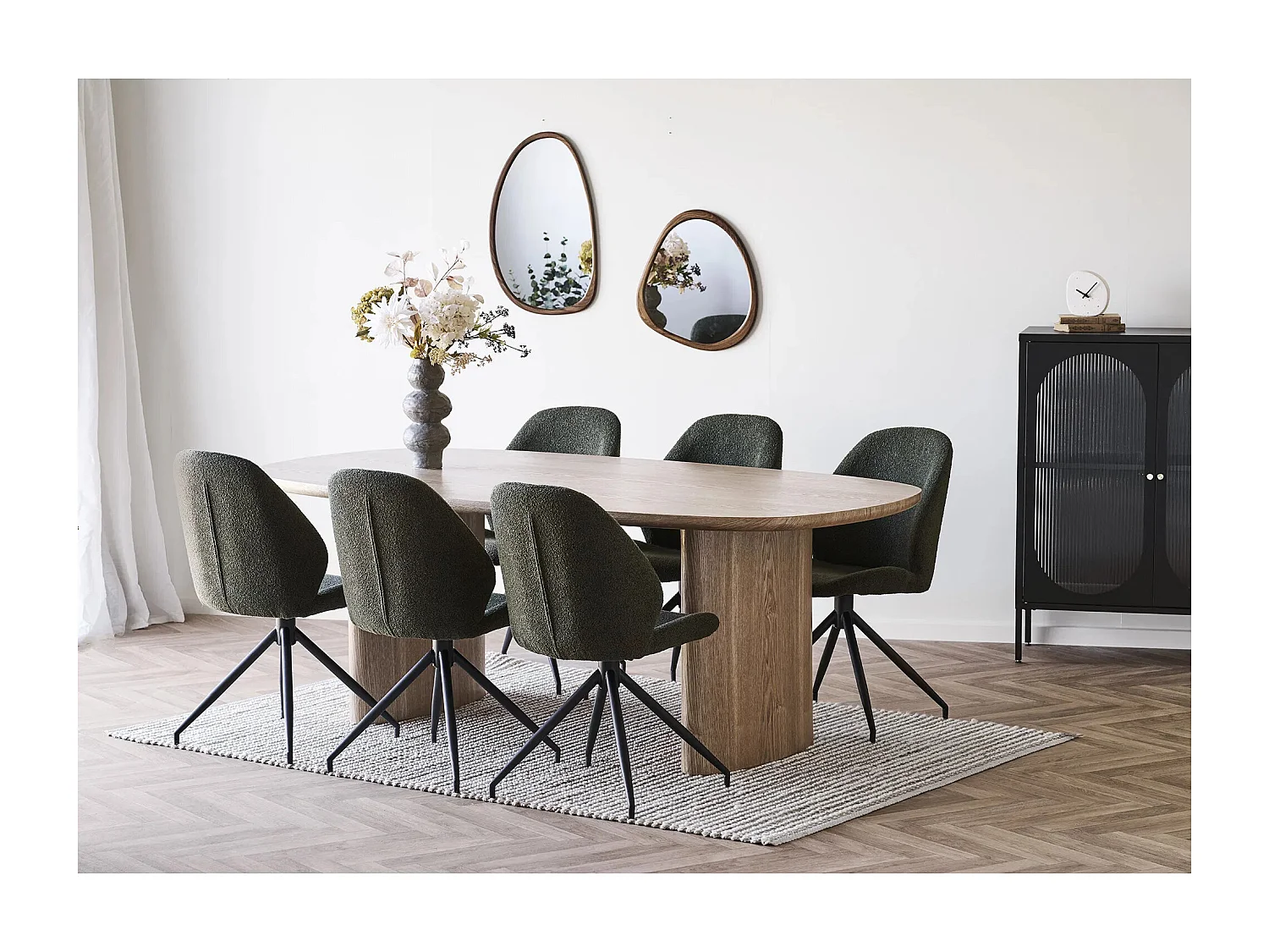 Miroir mural en bois marron LUXON – L 44 × H 47cm