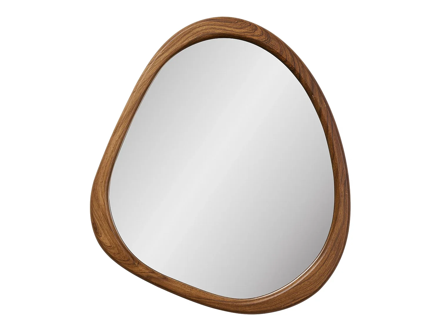 Miroir mural en bois marron LUXON – L 44 × H 47cm