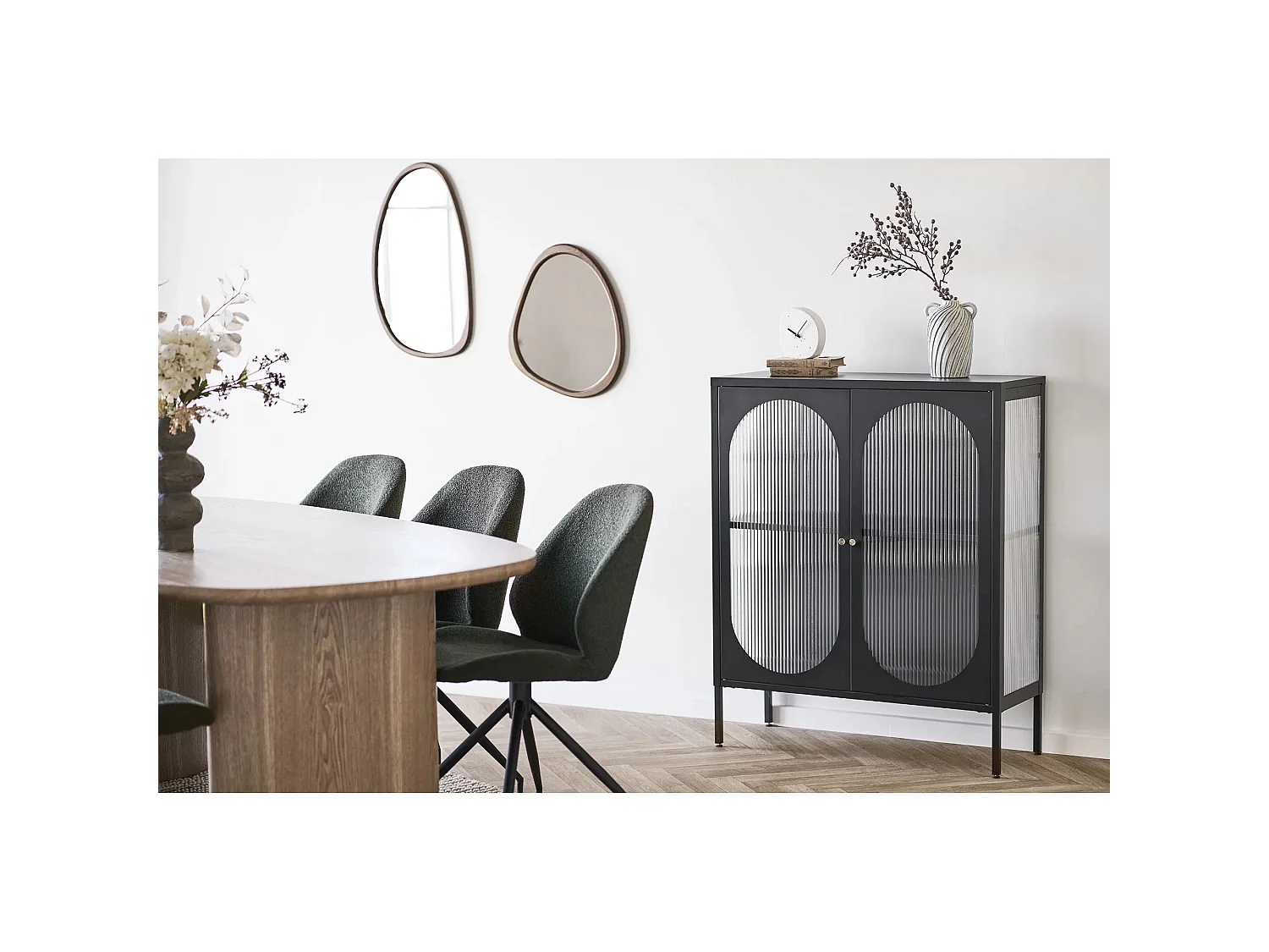 Miroir mural en bois marron LUXON – L 44 × H 47cm