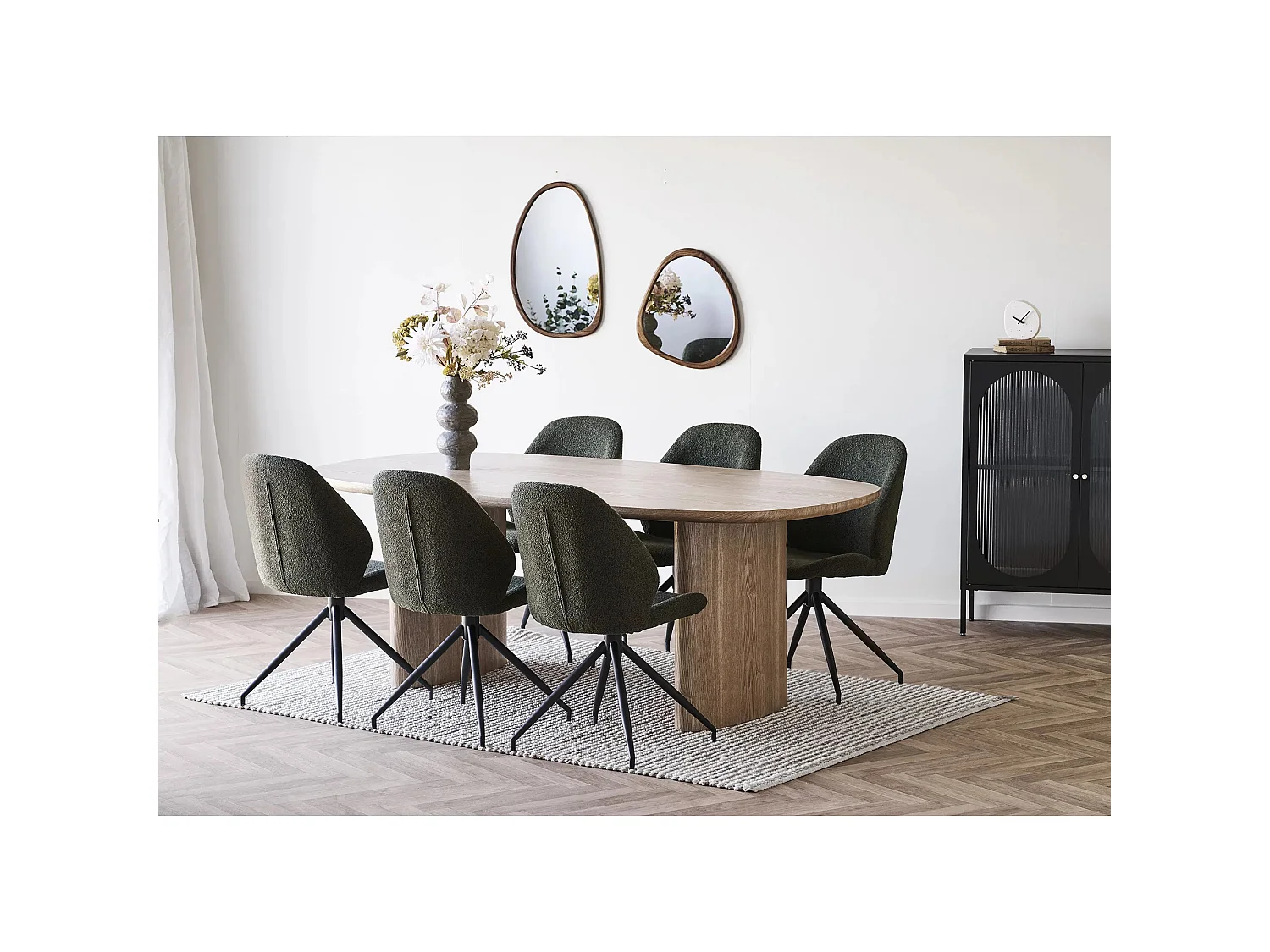Miroir mural en bois marron LUXON – L 44 × H 47cm