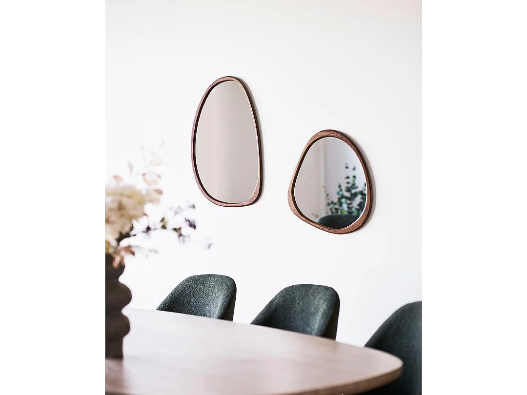 Miroir mural en bois marron LUXON – L 44 × H 47cm