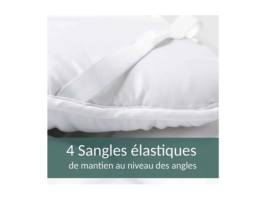 Surmatelas Kimba en microfibre 5cm - Hypoallergénique et anti-acarien-140x190