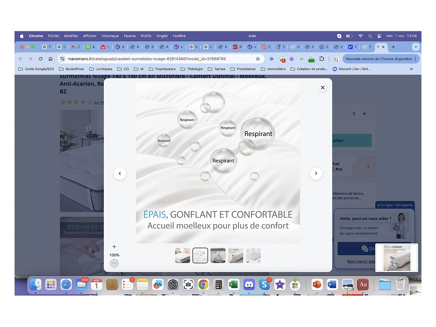 Surmatelas Kimba en microfibre 5cm - Hypoallergénique et anti-acarien-140x190