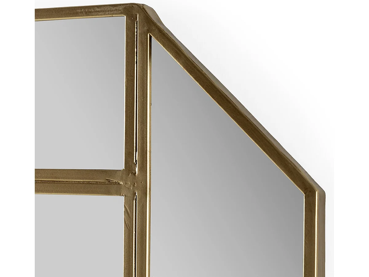 Miroir mural octogonal métal doré BENY – L 61 x H 91cm